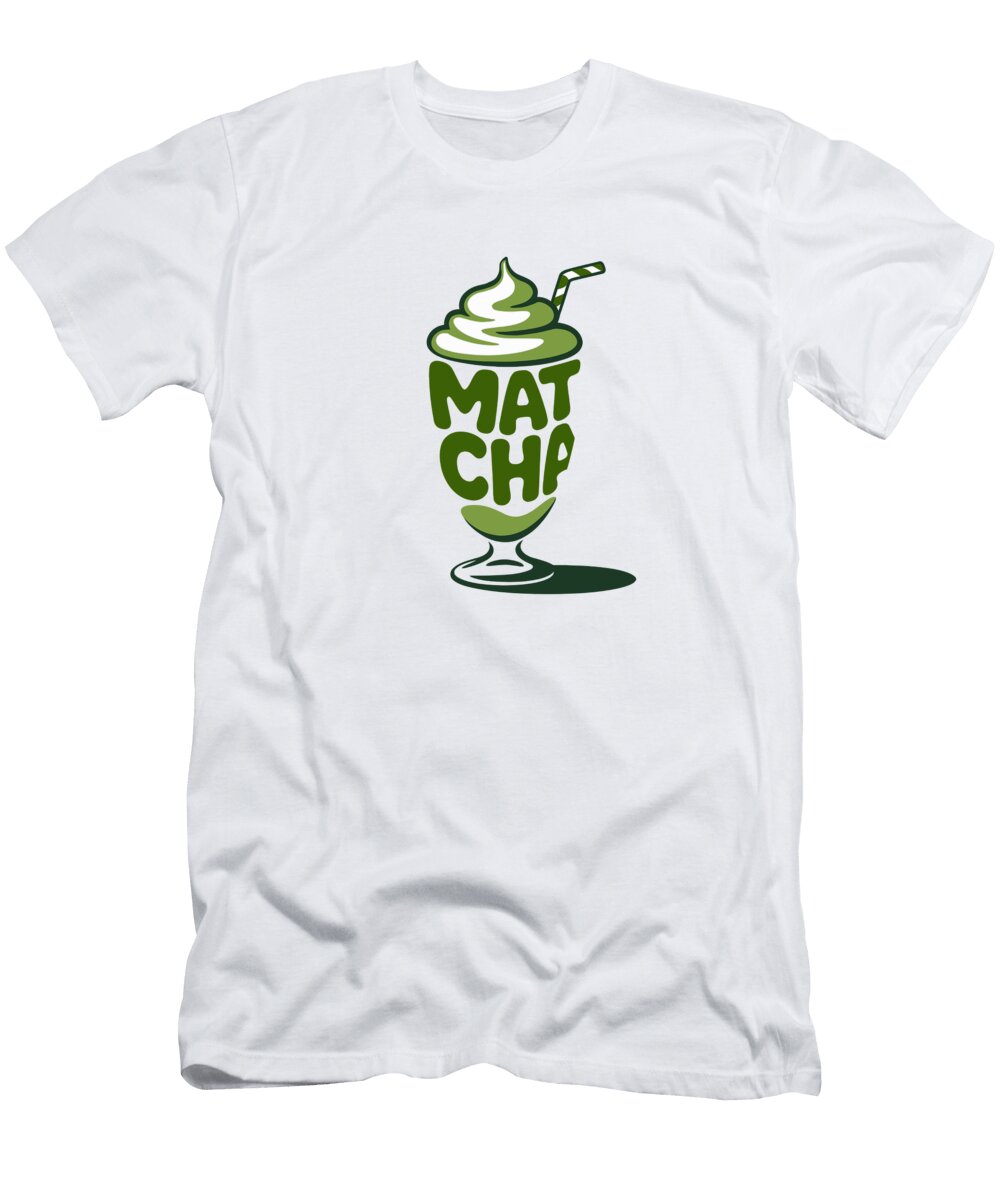 Creative Matcha Milkshake Design Joanna Redesiuk T-Shirt
