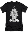 Creepy Grave Goth Punk Coffin Skull Halloween Shannon Nelson Art T-Shirt