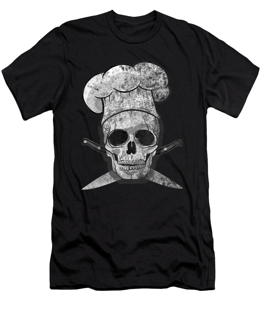Culinary Bbq Chef Skull Butcher Shannon Nelson Art T-Shirt