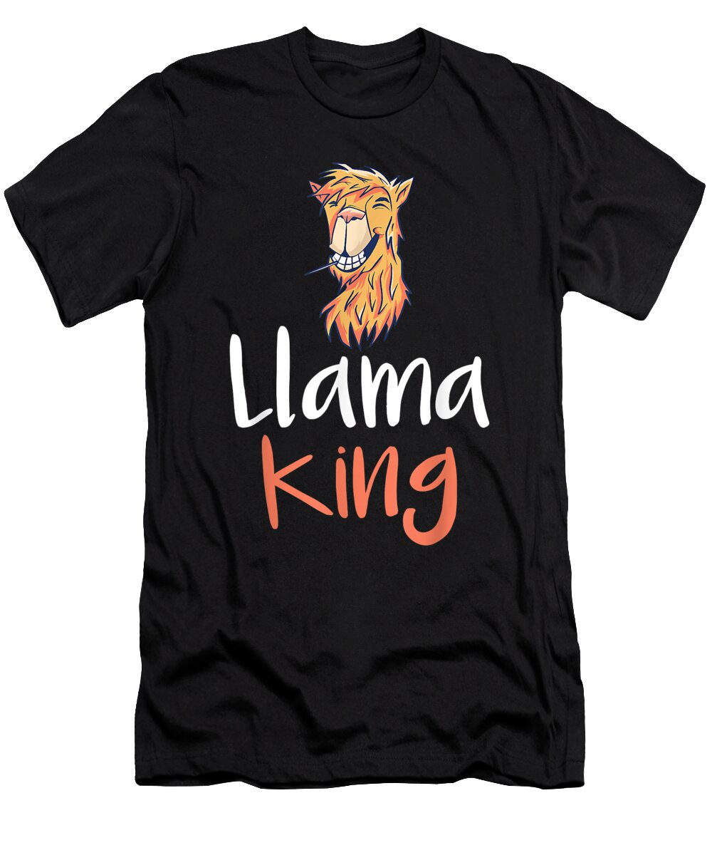 Cunning Llama King Alpaca Llama Retro Ezone Prints T-Shirt
