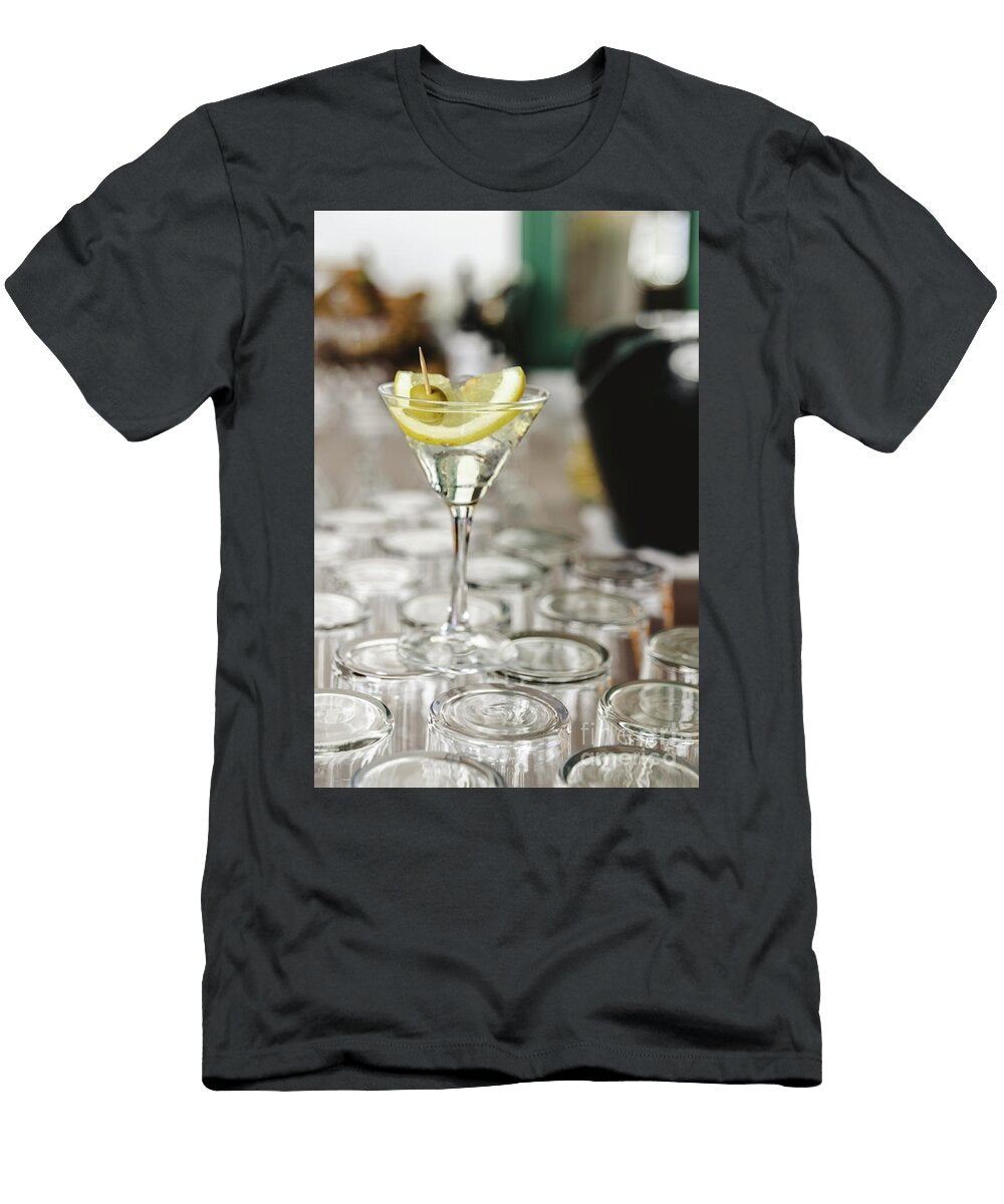 Cup of Gin and Tonic with a Slice of Lemon and Olive Joaquin Corbalan T-Shirt