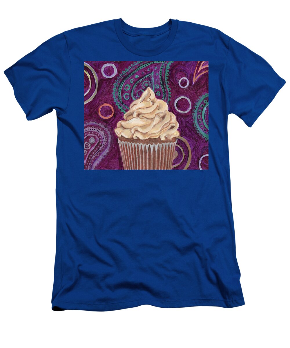 Cupcake on Paisley Kazumi Whitemoon T-Shirt