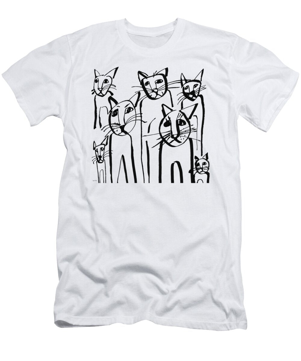 Curious Cats Art By Linda Woods Linda Woods T-Shirt