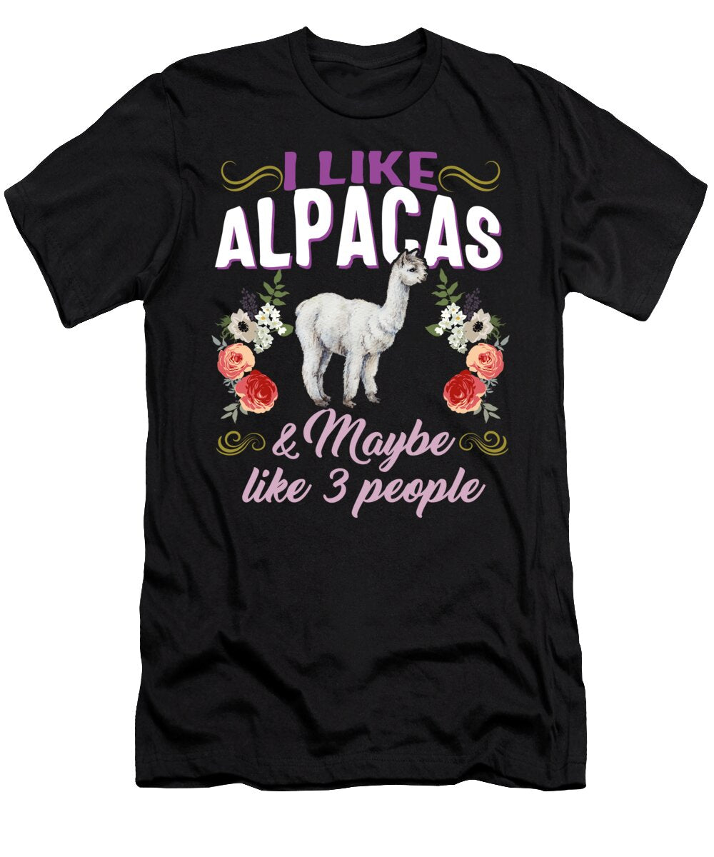 Cute Alpaca Alpaca Lover Gift I Like Alpacas and Maybe Like 3 People Llama Gift Womens Gift Girls Sifou Store T-Shirt