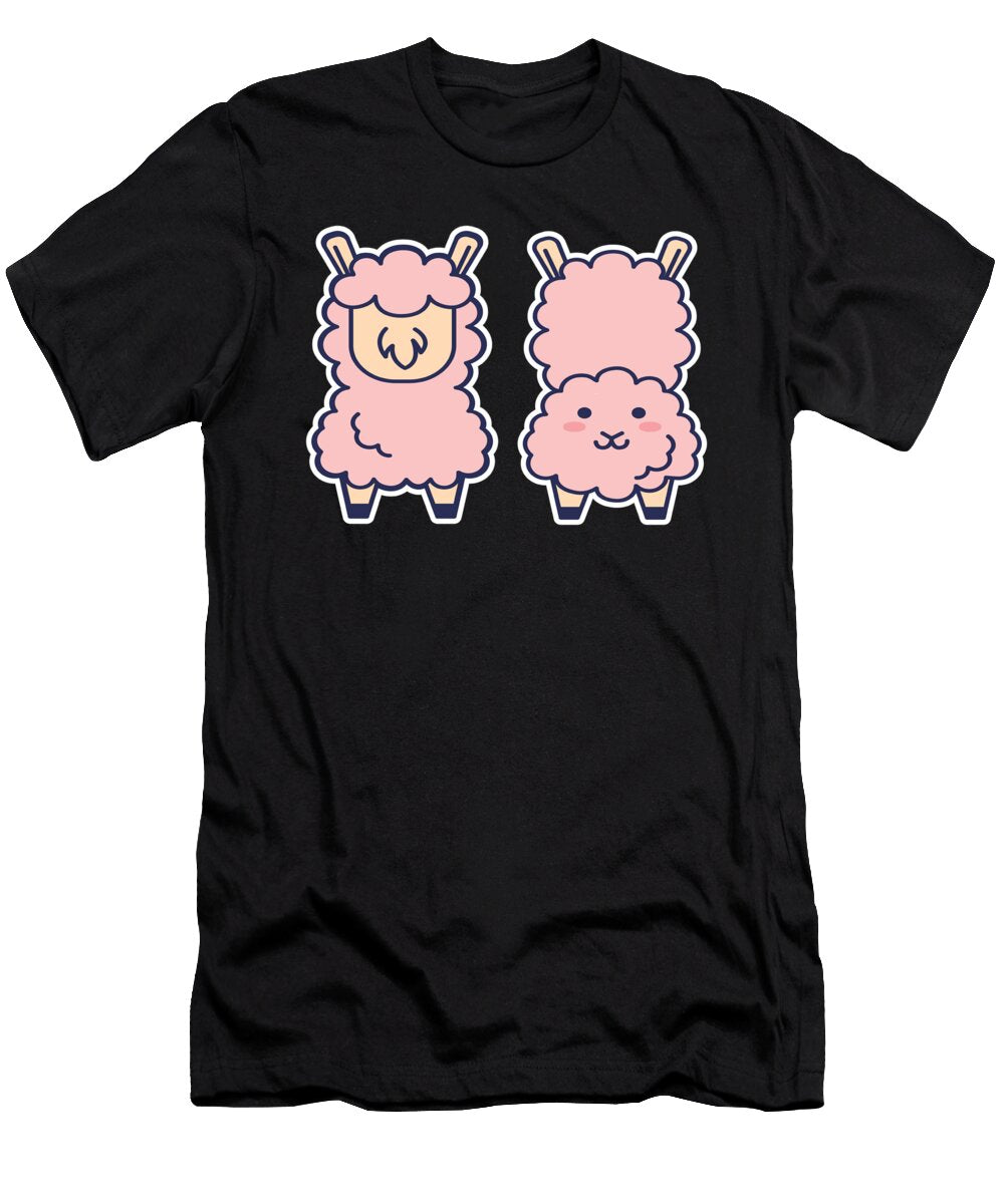 Cute Anime Alpaca Manga Kawaii Llama Moon T-Shirt