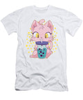 Cute Anime Cat Drinking Boba Vladimir Boyko T-Shirt