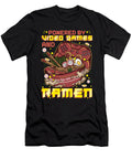 Cute Anime Cat Powered By Video Games and Ramen the Perfect Presents T-Shirt