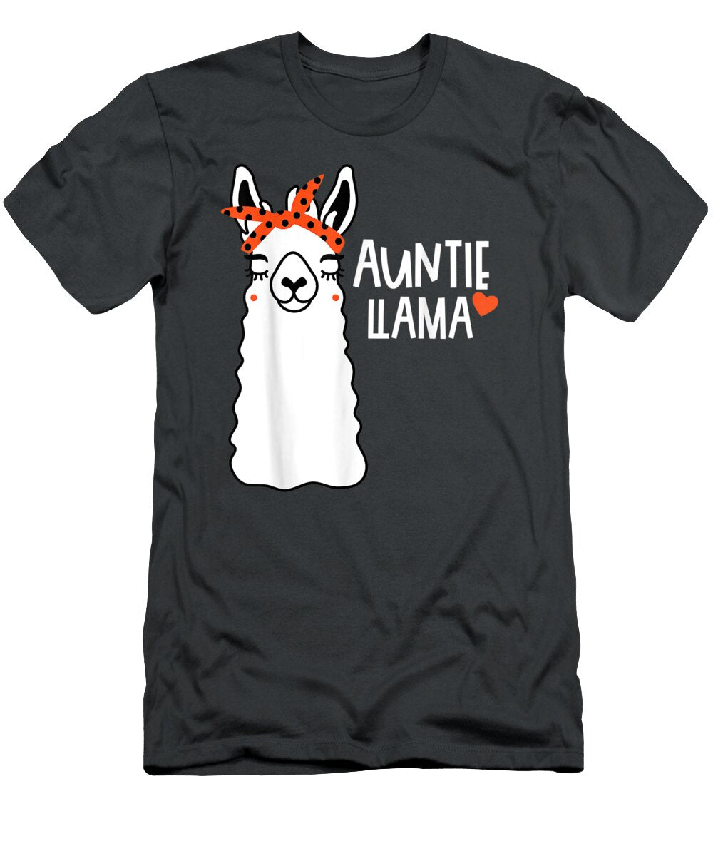 Cute Auntie Llama Funny Alpacas Llamas Lover for Aunt Farahi Aser T-Shirt