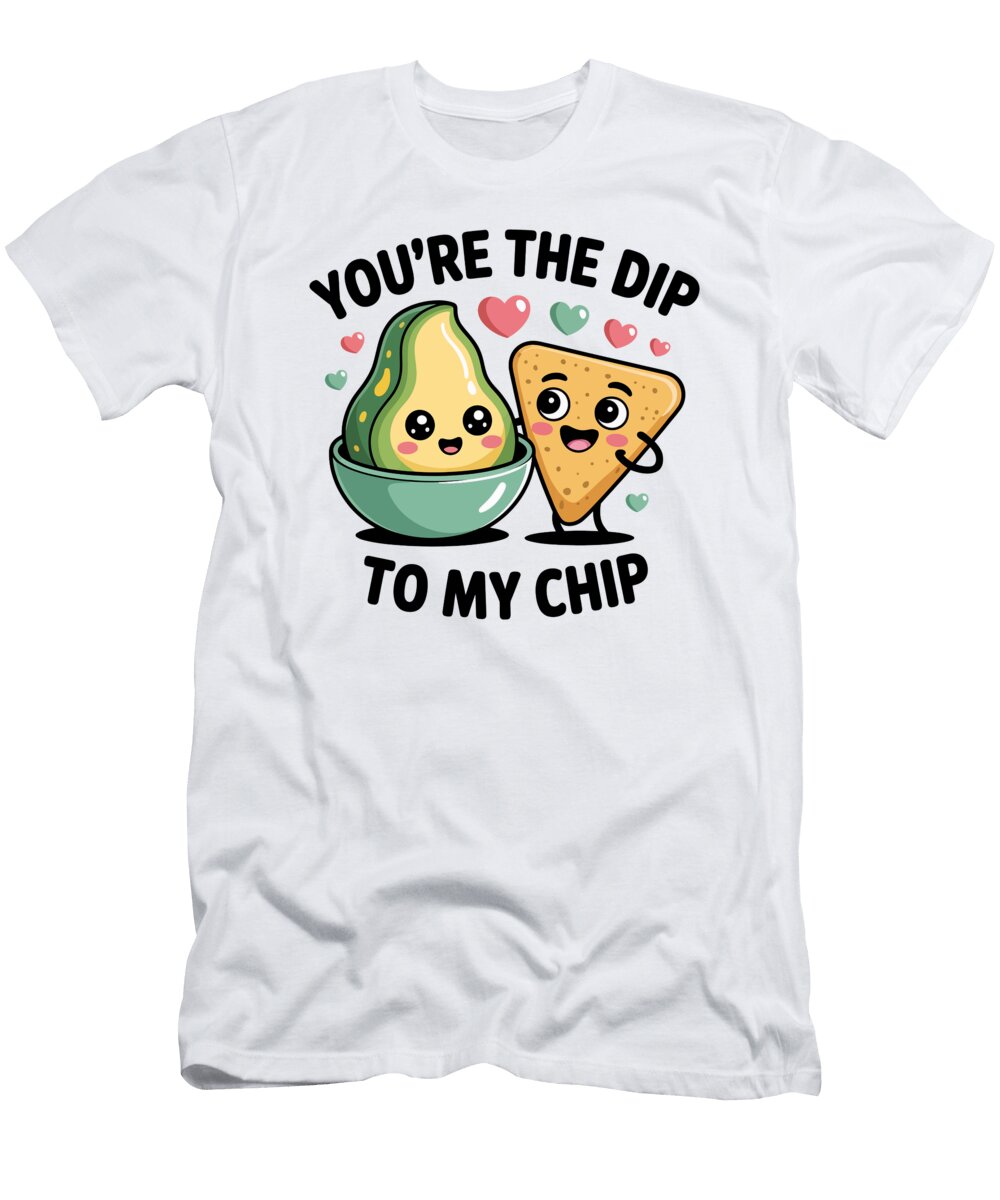 Cute Avocado and Chip Friendship Joanna Redesiuk T-Shirt