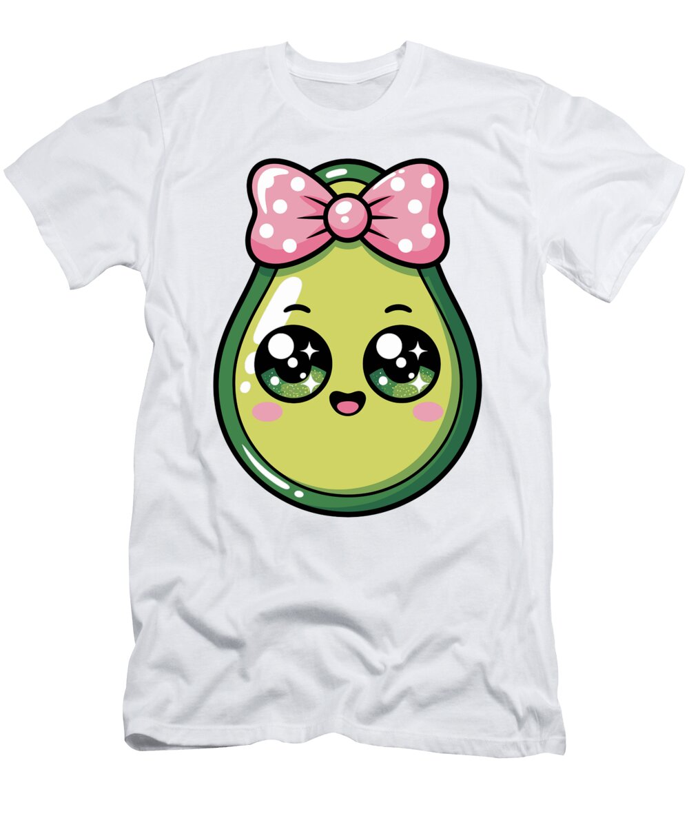 Cute Avocado Cartoon with Bow Joanna Redesiuk T-Shirt