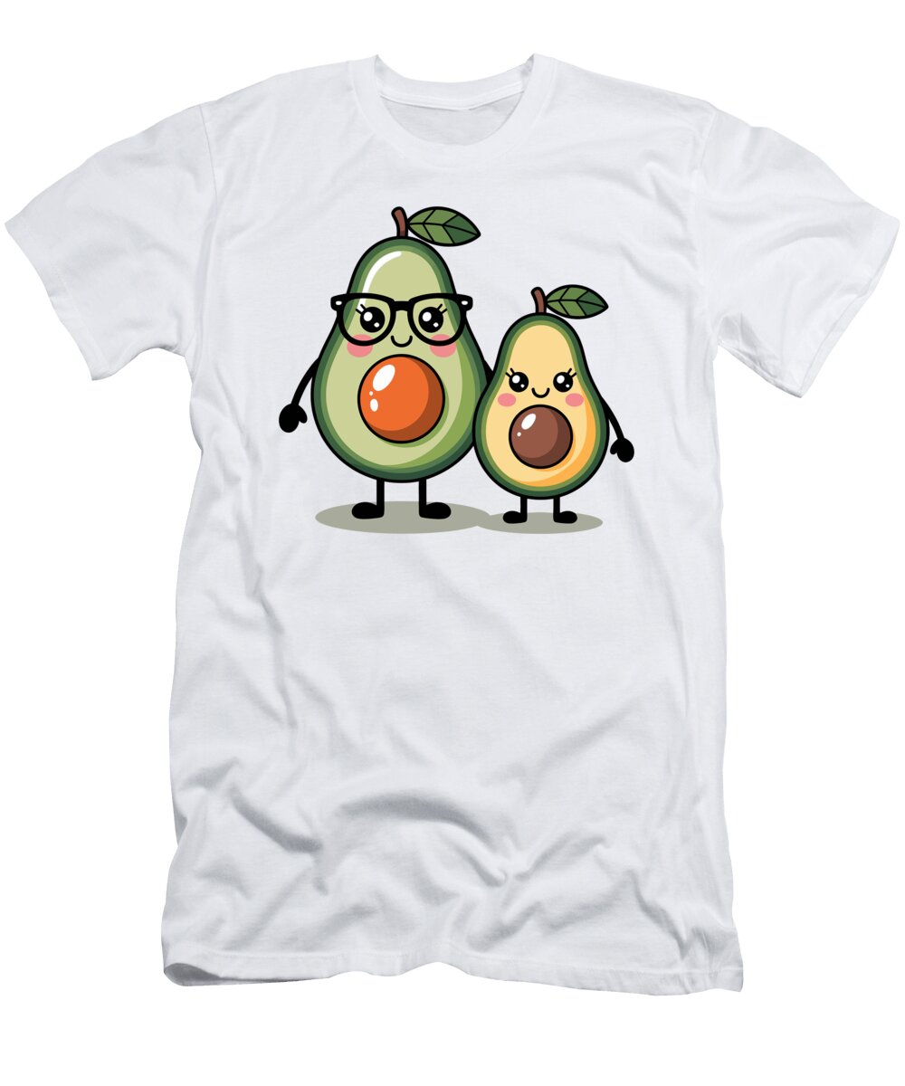 Cute Avocado Characters on Green Joanna Redesiuk T-Shirt