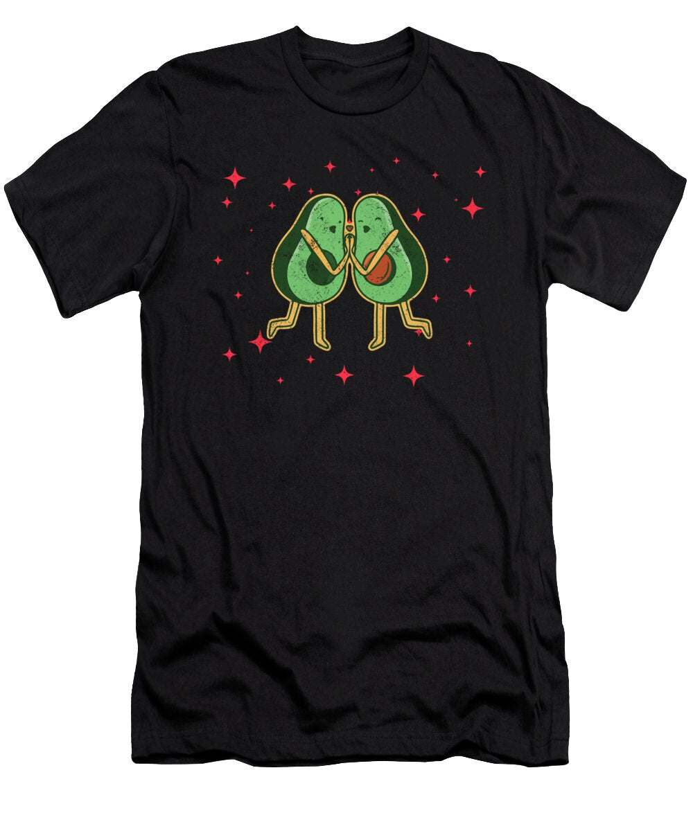 Cute Avocado Couple Hugging Avocado Fruits Lovers Tenshirt T-Shirt