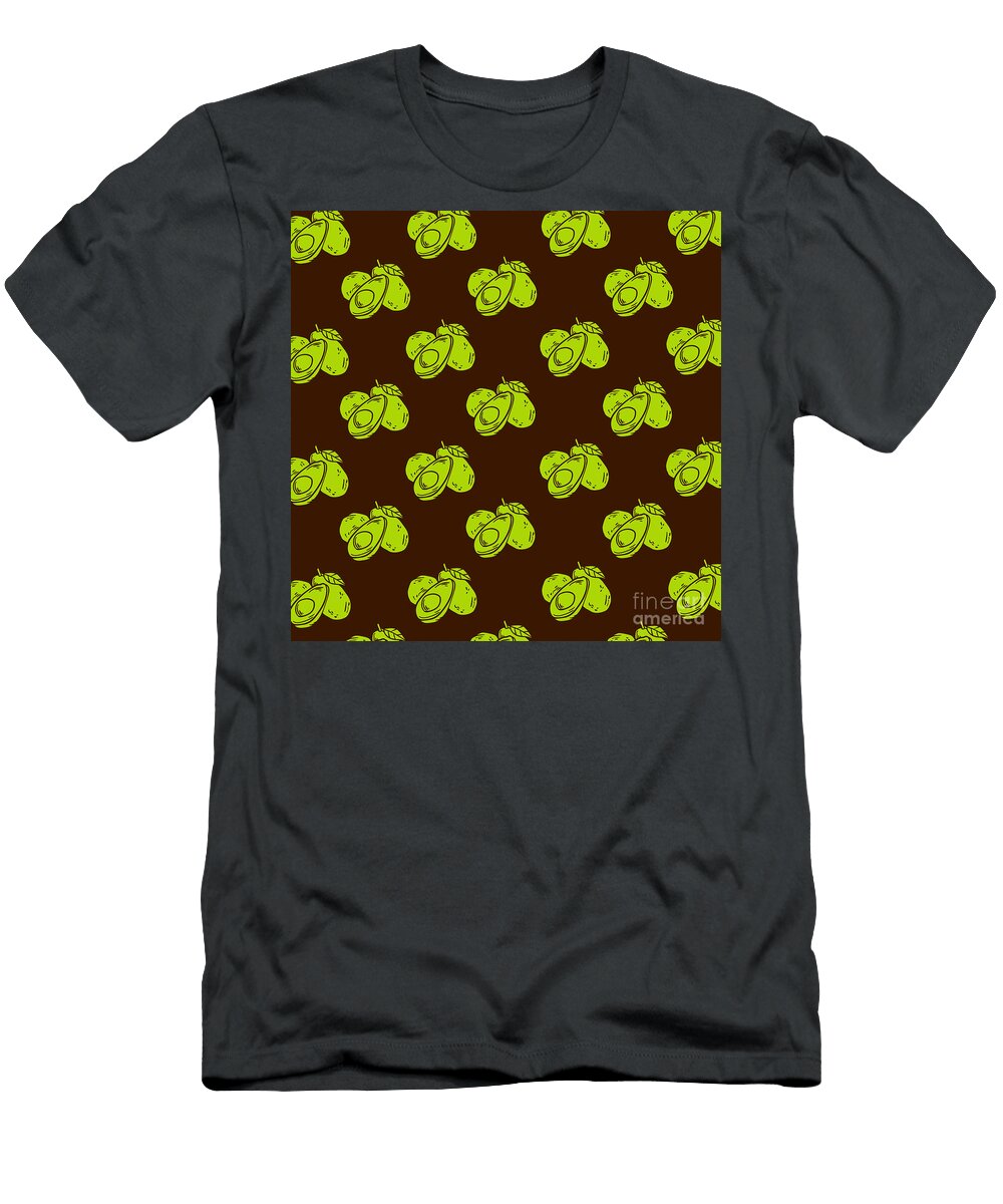 Cute Avocado Pattern Avocado Fruit Eq Designs T-Shirt
