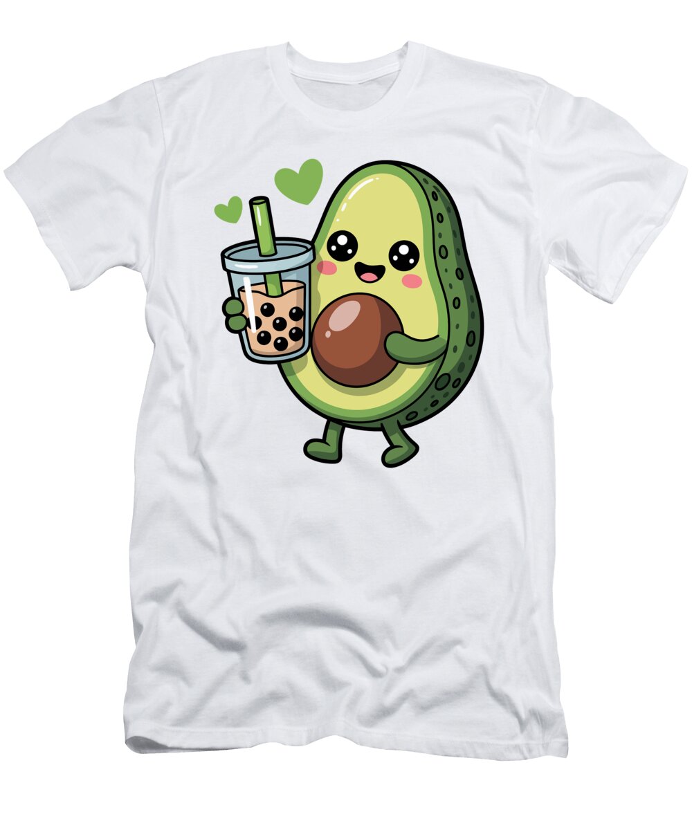 Cute Avocado with Bubble Tea Joanna Redesiuk T-Shirt