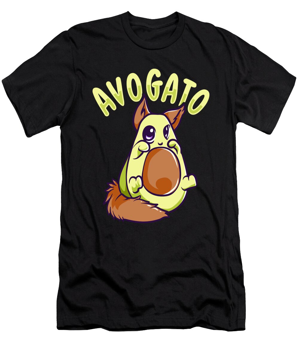 Cute Avogato Avocado Cat Funny Kitty Avogato Pun the Perfect Presents T-Shirt