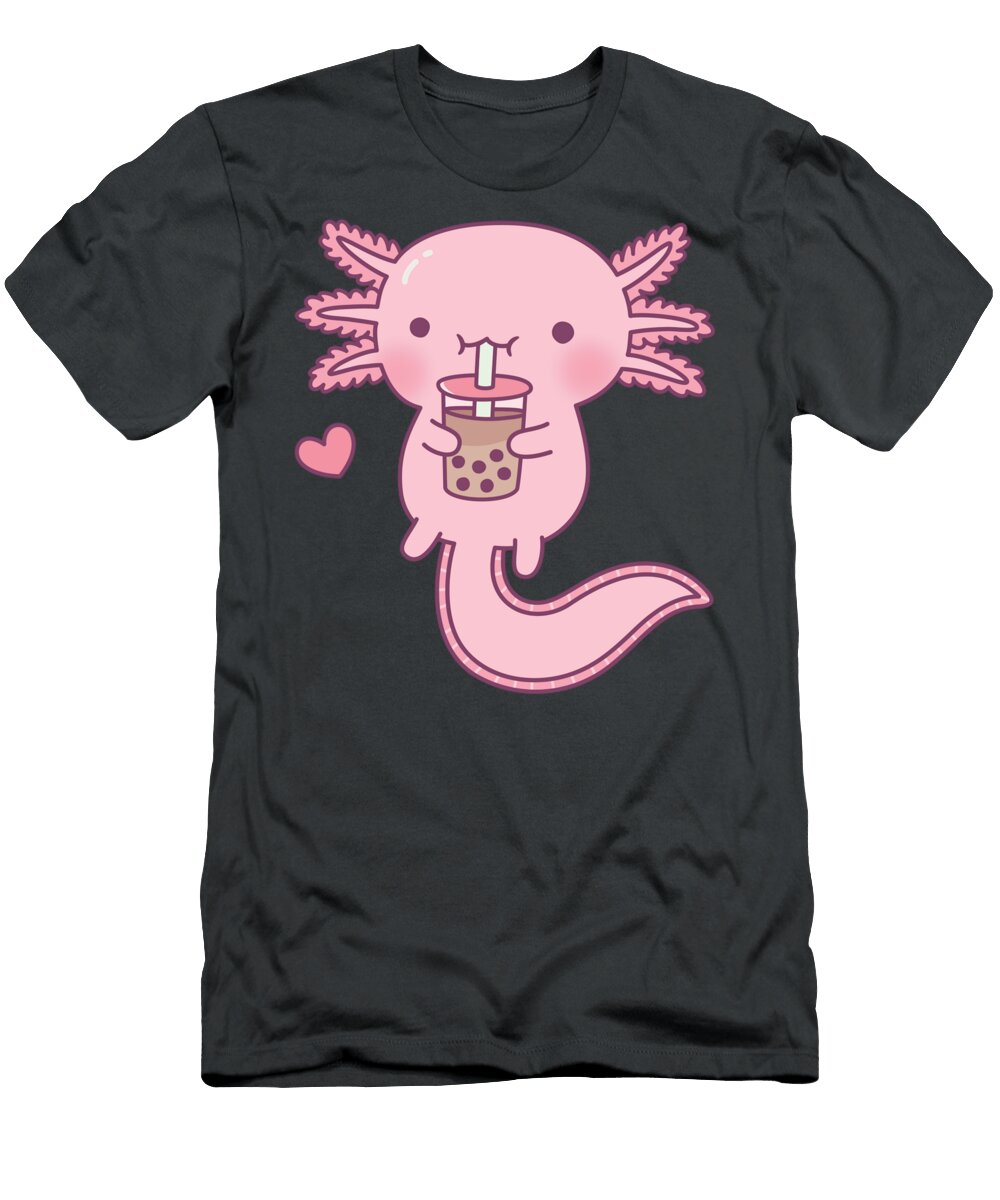 Cute Axolotl Loves Boba Tea Stewart Clark T-Shirt