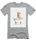 Cute Baby Alpaca in Bathub Watercolor Minimalist Jeff Brassard T-Shirt