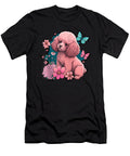 Cute Baby Poodle Dog Puppy Butterflies Retro Sticker Style Zip Dhbubble T-Shirt