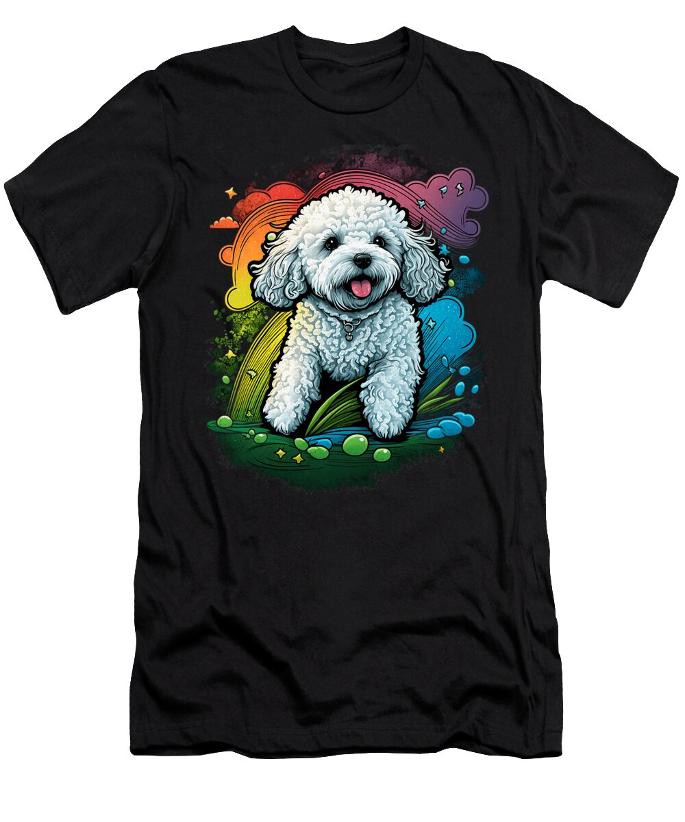 Cute Bichon Frise Dog on Bichon Frise Lover Studi Alex T-Shirt