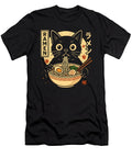 Cute Black Cat Eating Ramen Japanese Autumn Zyneu Gangd T-Shirt