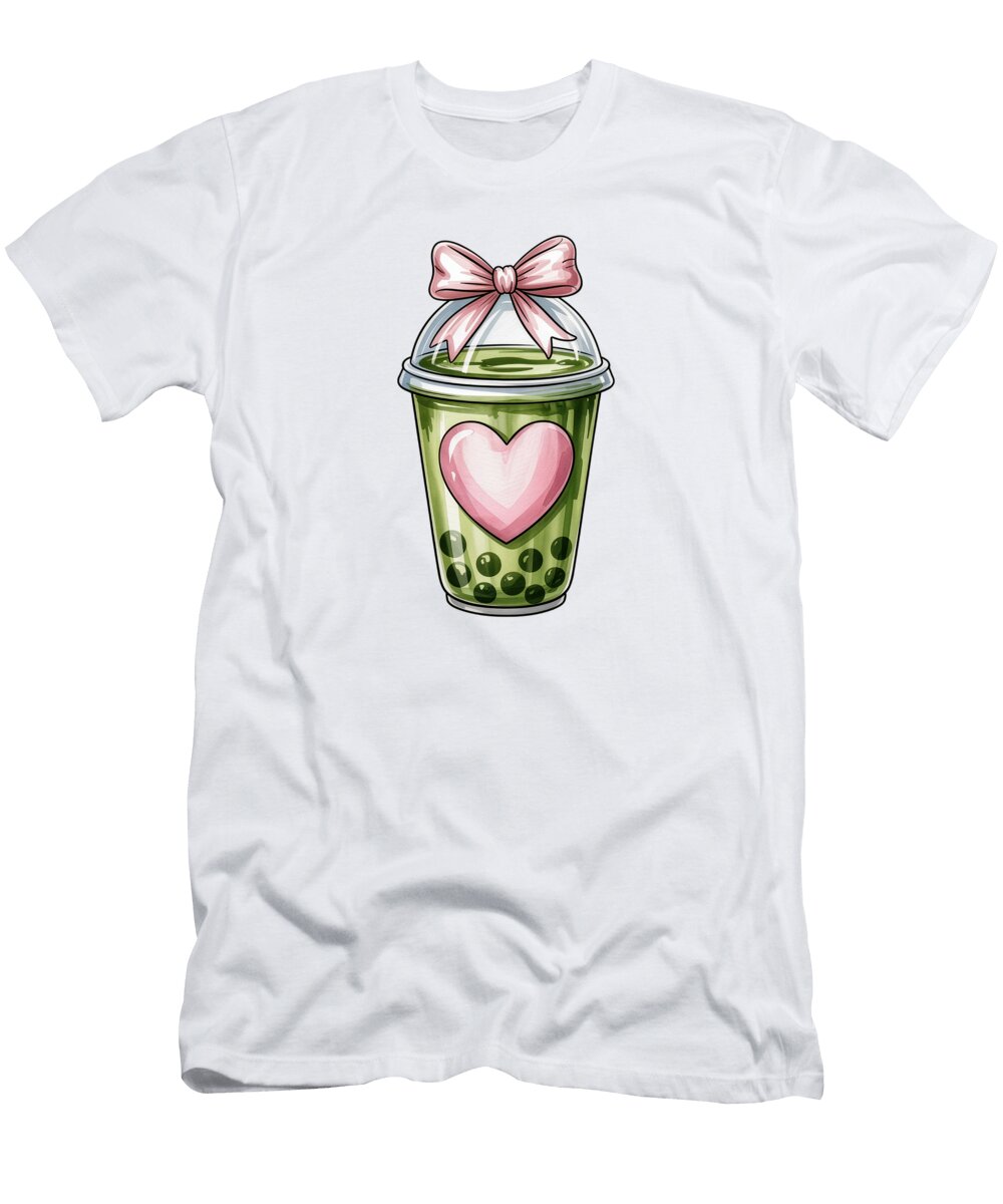 Cute Bubble Tea Cup Design Joanna Redesiuk T-Shirt