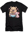 Cute Capybara and Axolotl Eating Together Joanna Redesiuk T-Shirt