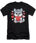 Cute Cartoon Husky with Hearts Joanna Redesiuk T-Shirt