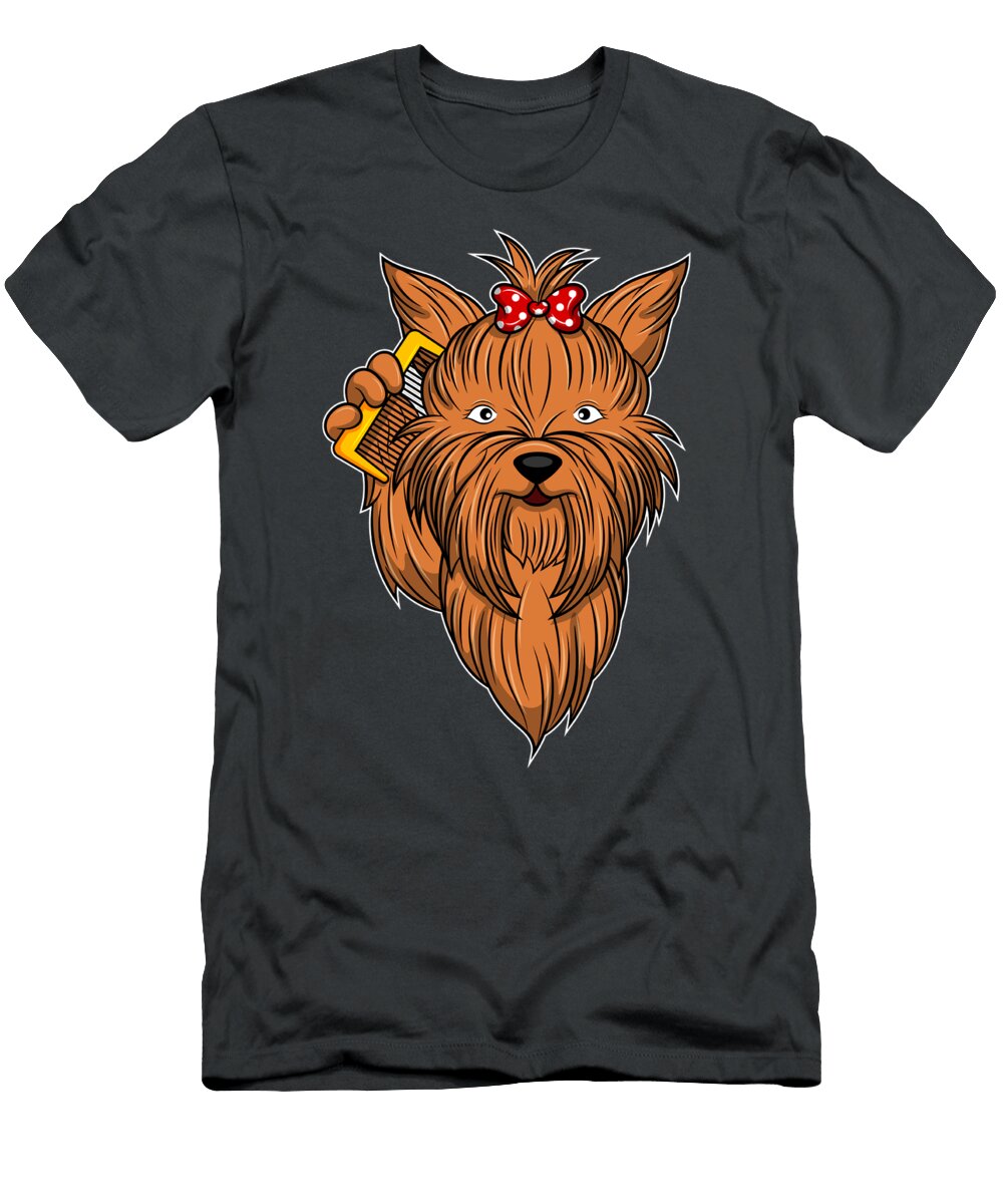 Cute Dog Puppy Kids Gift Yorkshire Terrier Animal Tom Schiesswald T-Shirt