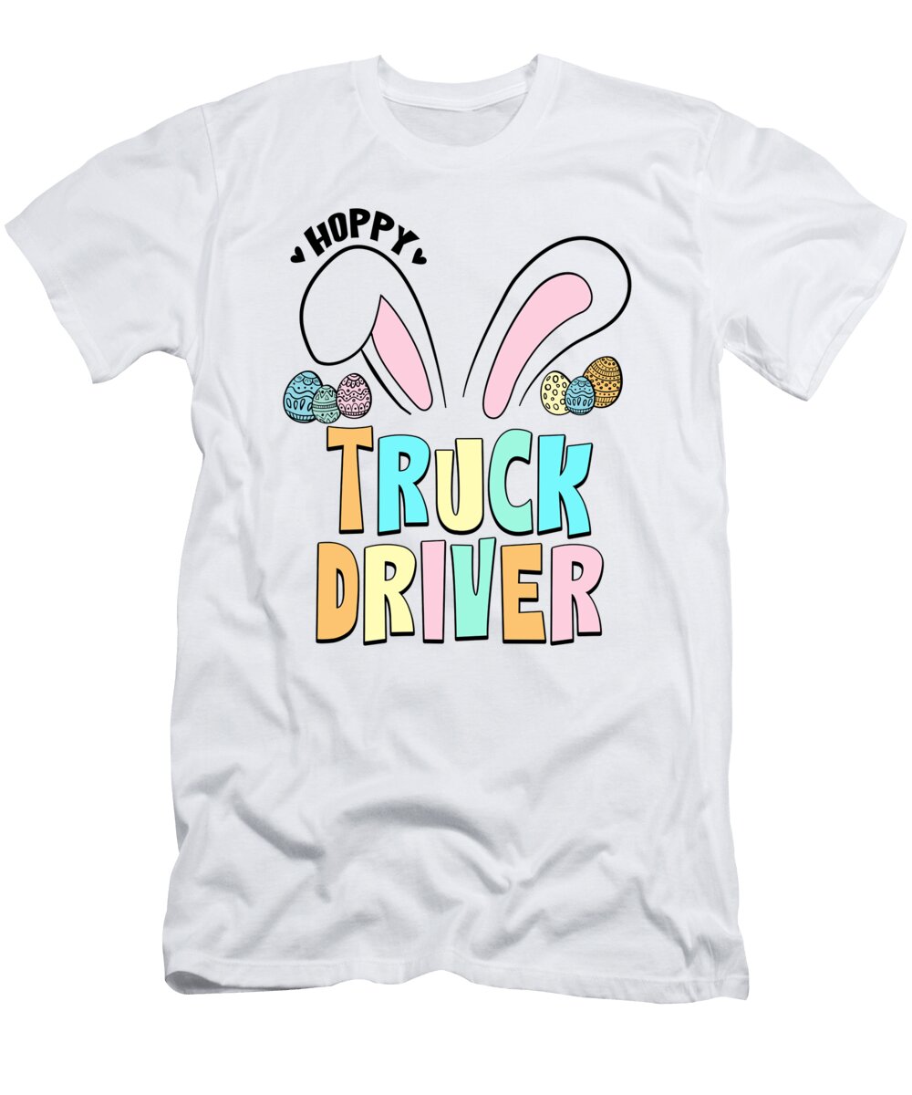Cute Easter Hoppy Truck Driver Bunny Ears Deon Du Plessis Art T-Shirt