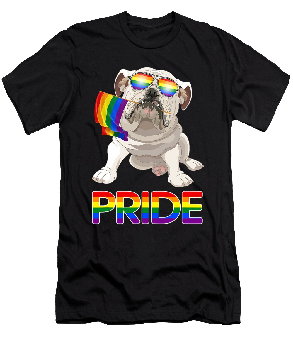 Cute Gay Lesbian Pride Lgbtq Flag English Shannon Nelson Art T-Shirt