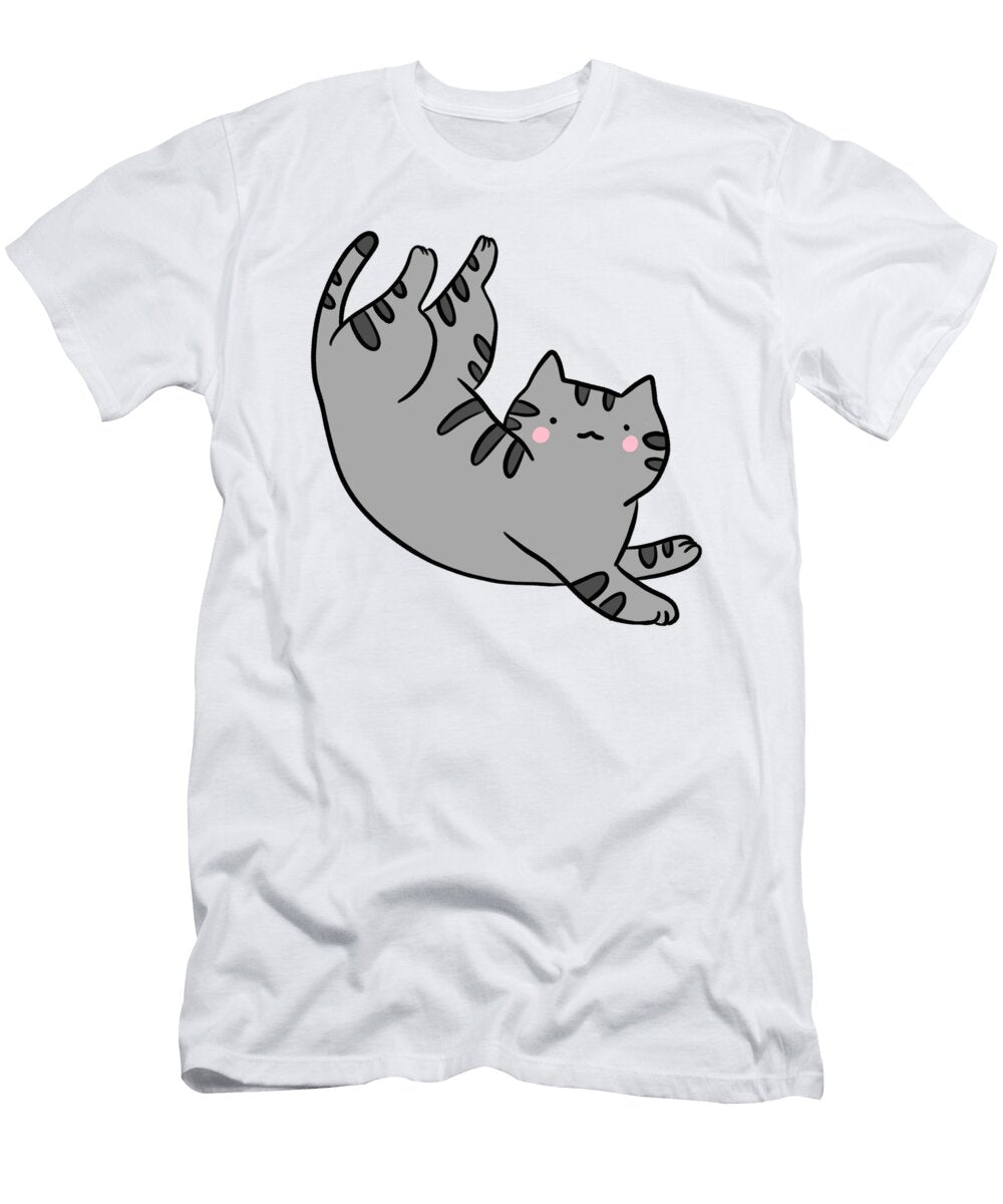 Cute Kawaii Cat Anime Cartoon Kitten Funny Move Licensed Art T-Shirt