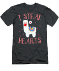 Cute Llama Alpaca I Steal Hearts Valentines Day Amberx Smith T-Shirt