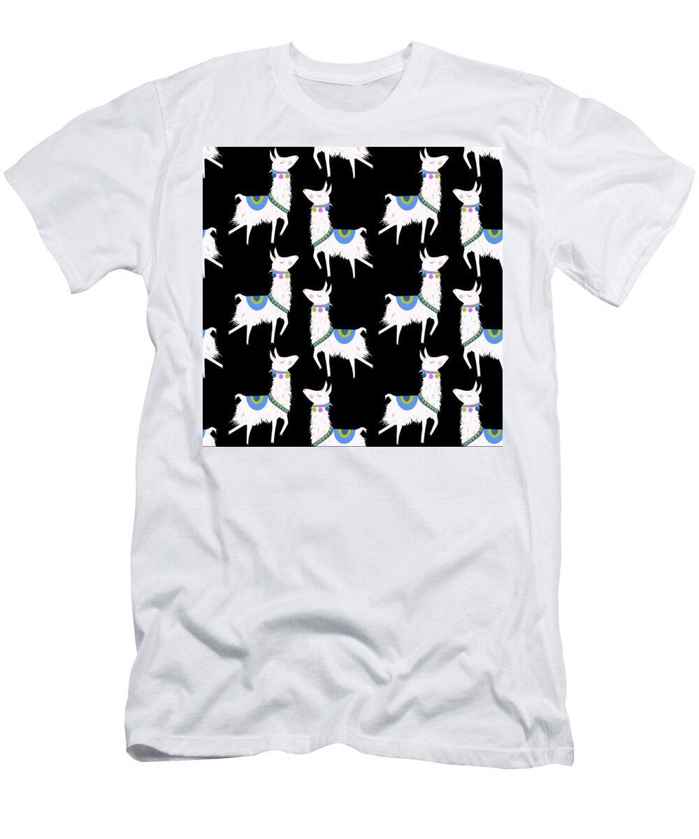 Cute Llama Alpaca Pattern Julien T-Shirt