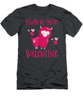 Cute Llama Be Your Valentine Pink Alpaca Heart Girls Women Imane Kaleb T-Shirt