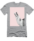 Cute Llama Blush Black White 1 Wall Art Anitas and Bellas Art T-Shirt