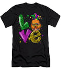 Cute Love Poodle Dog Mask Plaid Leopard Mardi Studi Alex T-Shirt