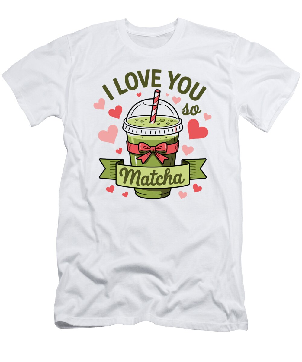 Cute Matcha Greeting Card Design Joanna Redesiuk T-Shirt