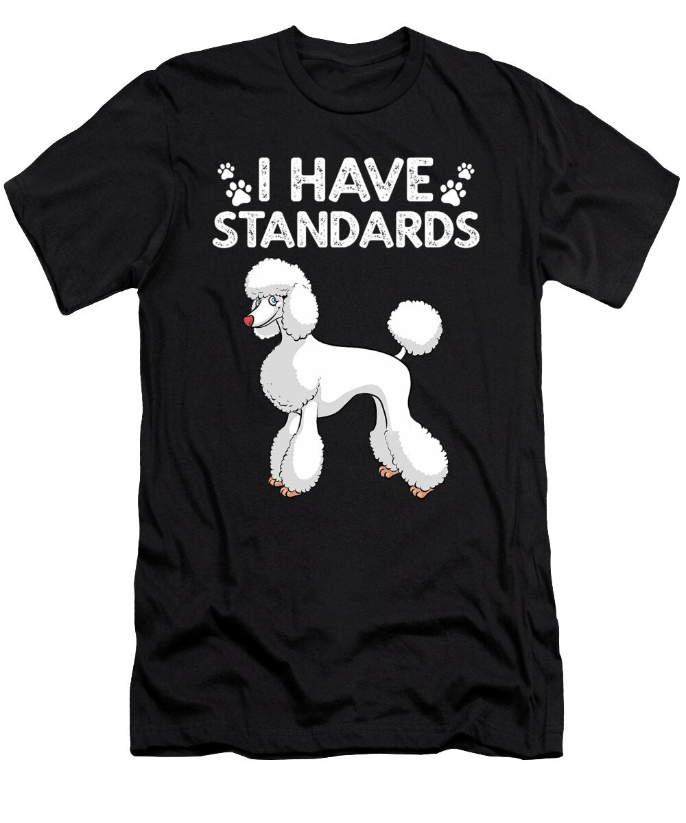 Cute Poodle Design for Men Women Standard Poodle Natalie Lidford T-Shirt