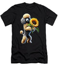 Cute Poodle with Sunflower Dog Mom Lover Mothers Day Job T-Shirt
