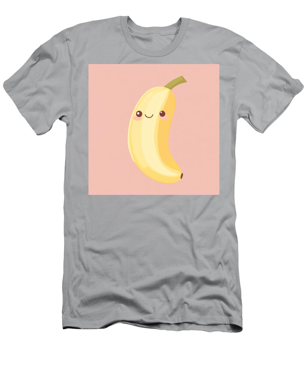 Cute Smiling Banana on Pink Background Cardibro Crack T-Shirt