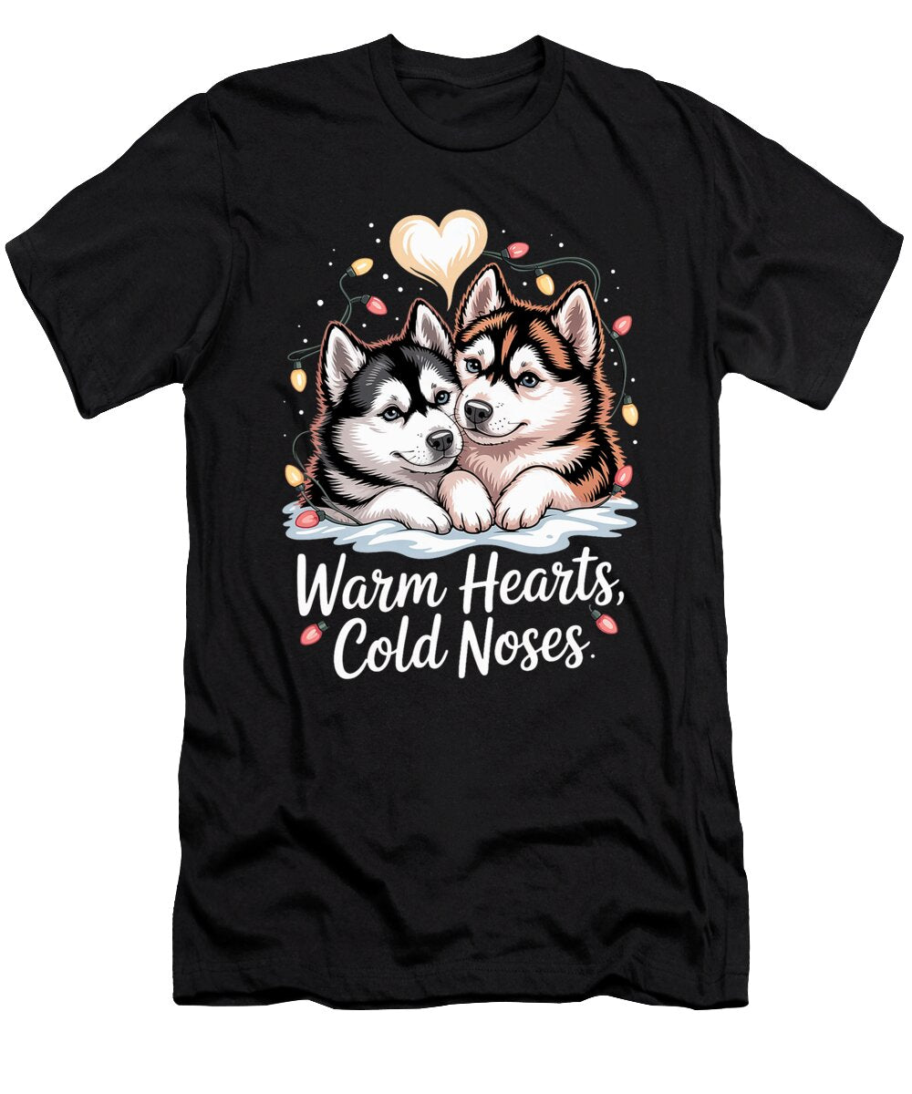 Cute Warm Hearts Cold Noses Husky Puppy Husky Zyneu Gangd T-Shirt