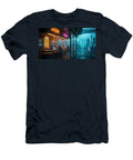 Cyberpunk Rooftop Bar At Night Mango Art T-Shirt