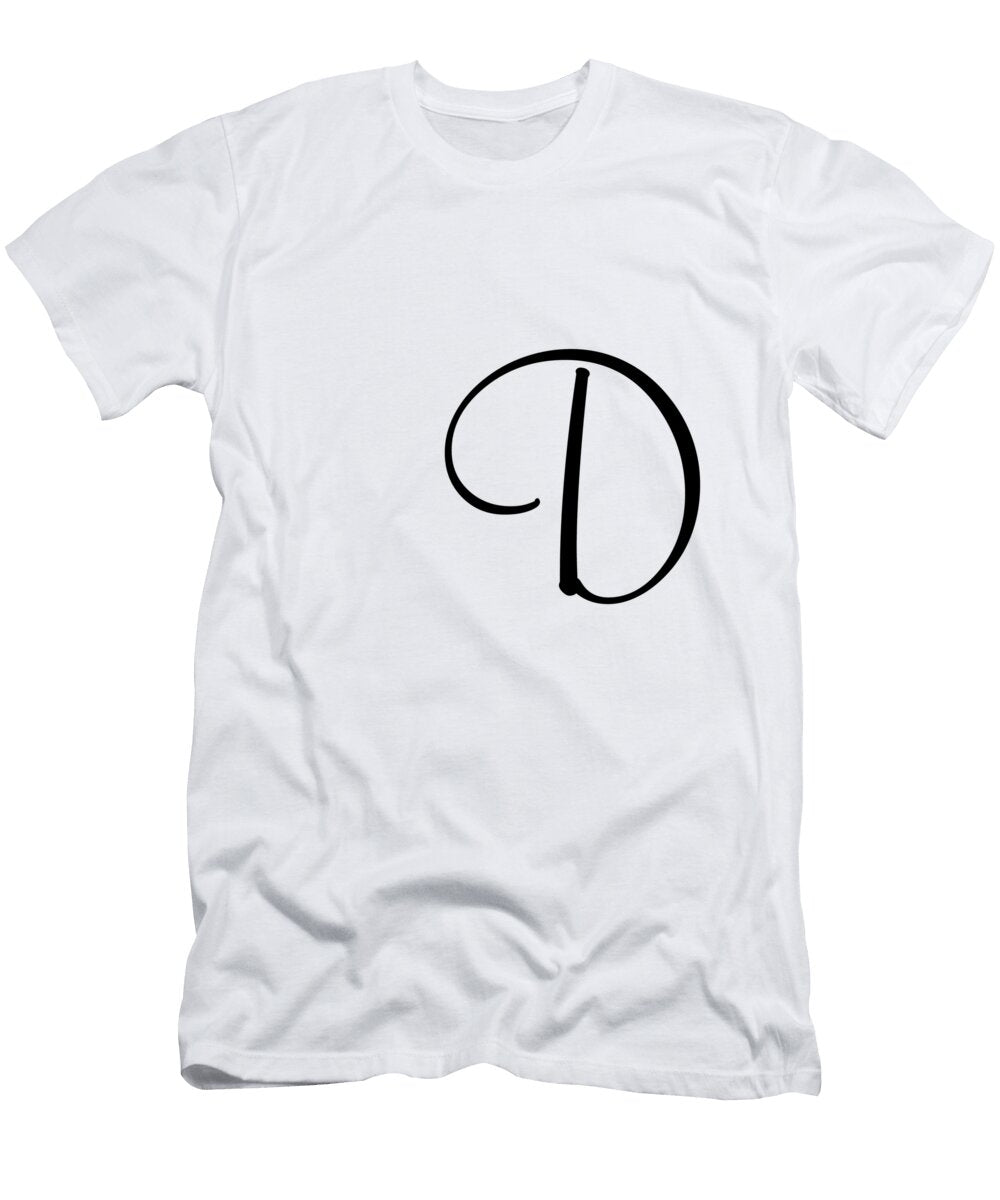 D in Black Simple Script Custom Home Fashions T-Shirt
