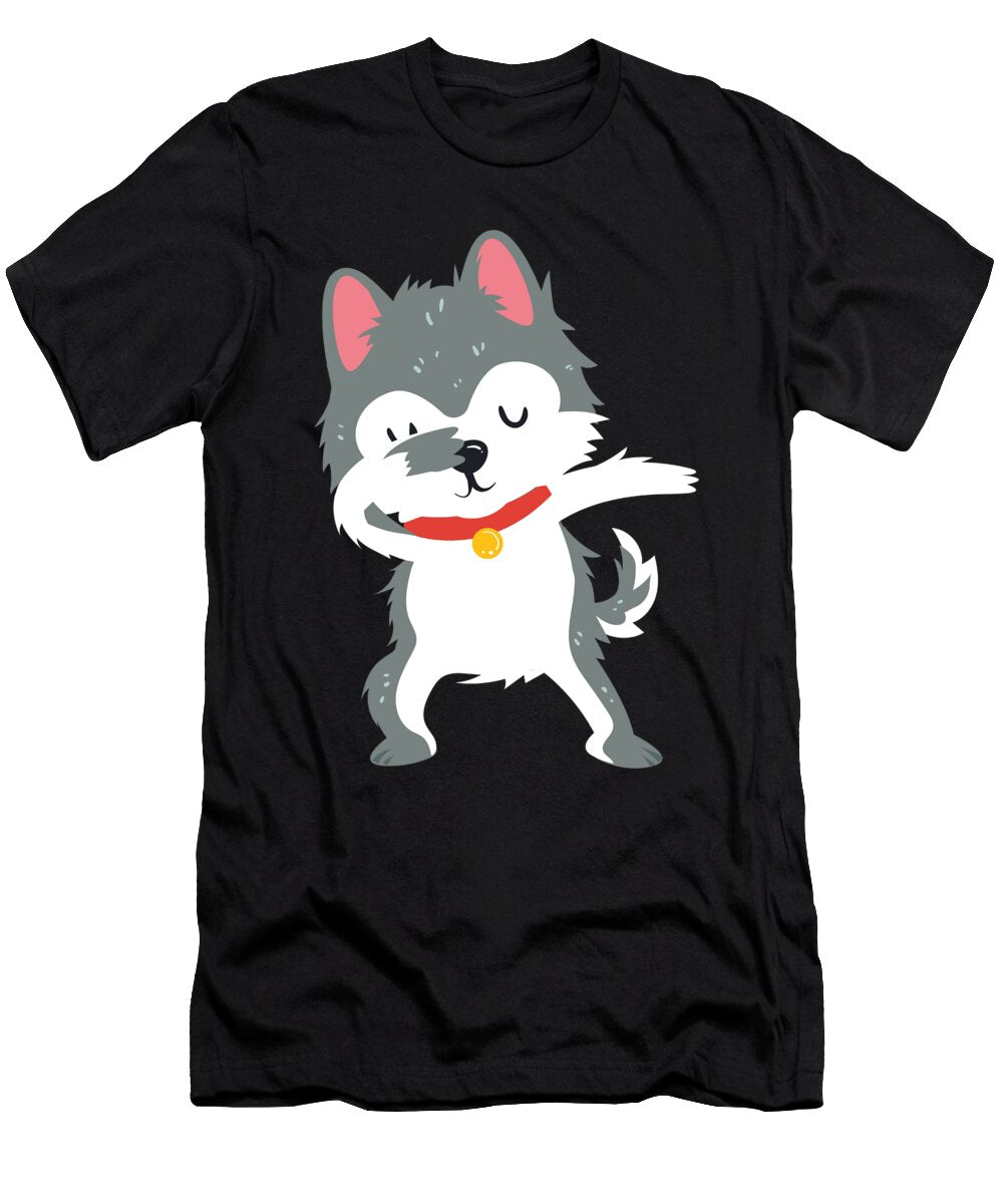 Dabbing Siberian Husky Dog Lover Maximus Designs T-Shirt