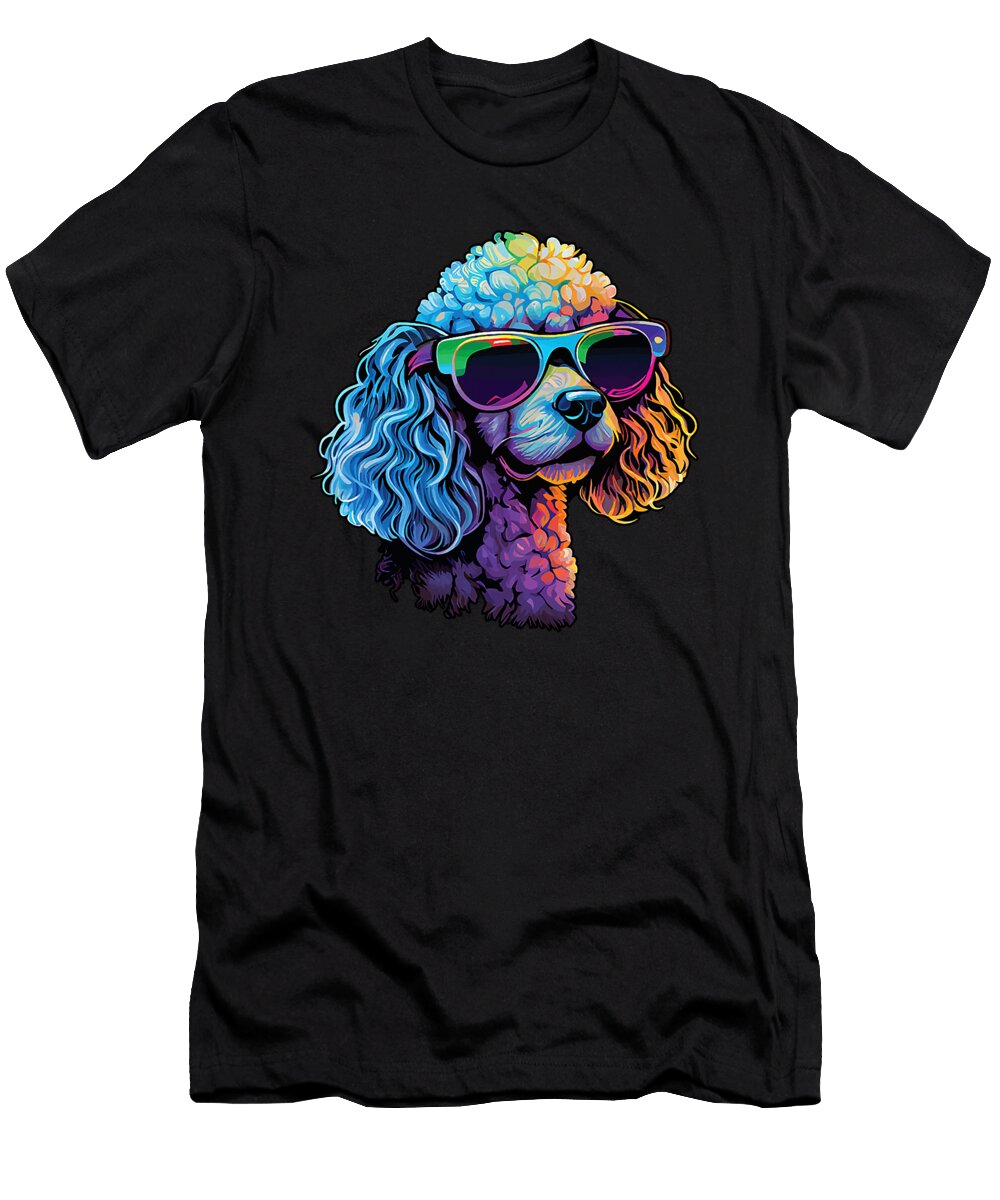 Dad Mom Cool Dog Sunglasses Poodle Men Women Natalie Lidford T-Shirt