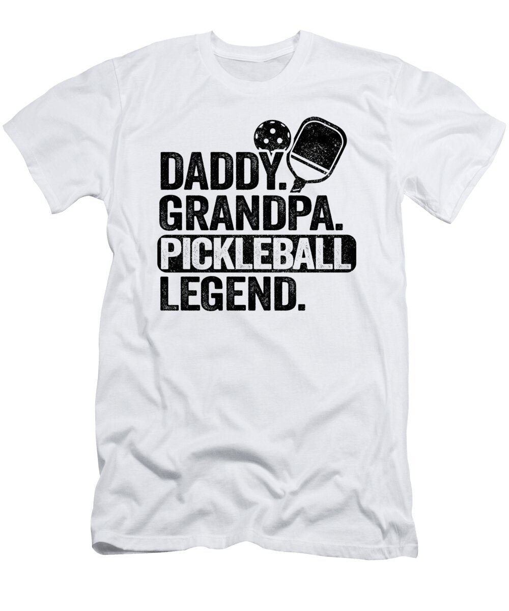 Daddy Grandpa Pickleball Legend Funny Pickleball Lisa Stronzi T-Shirt