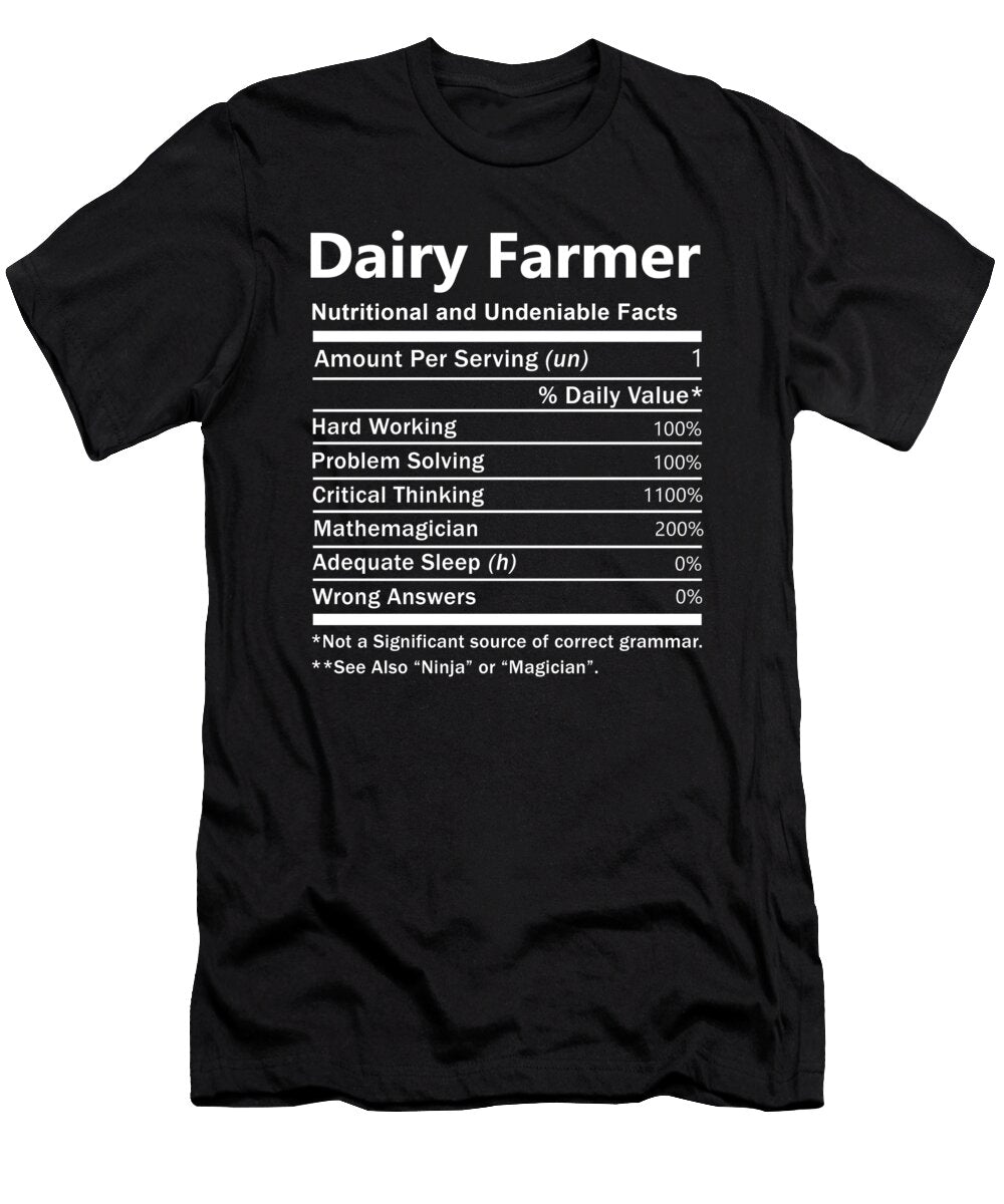 Dairy Farmer Nutrition Factors Gift Item Shi Hu Kang T-Shirt