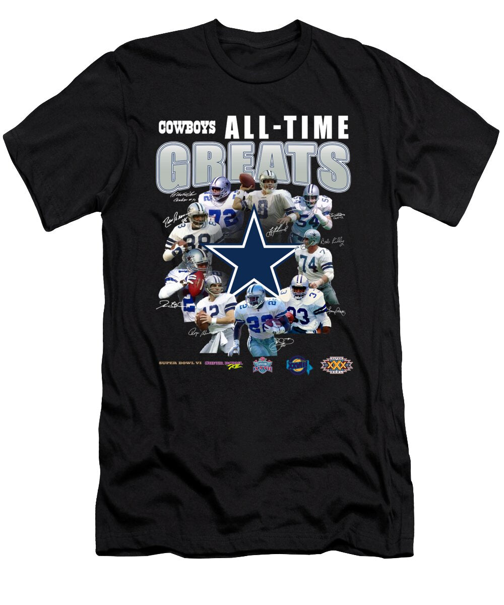 Dallas Cowboys All Time Greats Players Signatures Th T-Shirt