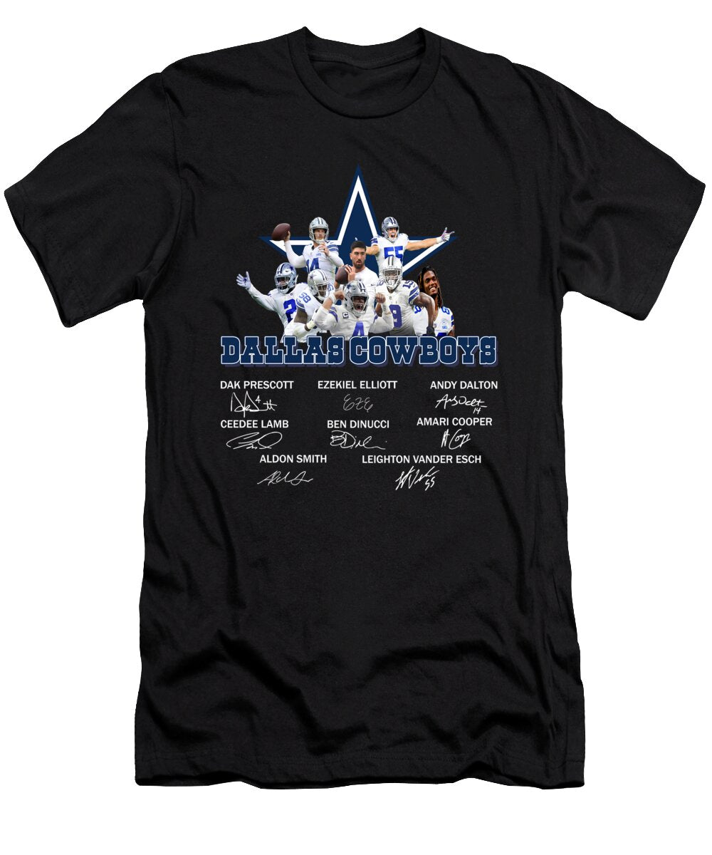 Dallas Cowboys Football Team Signatures Th T-Shirt