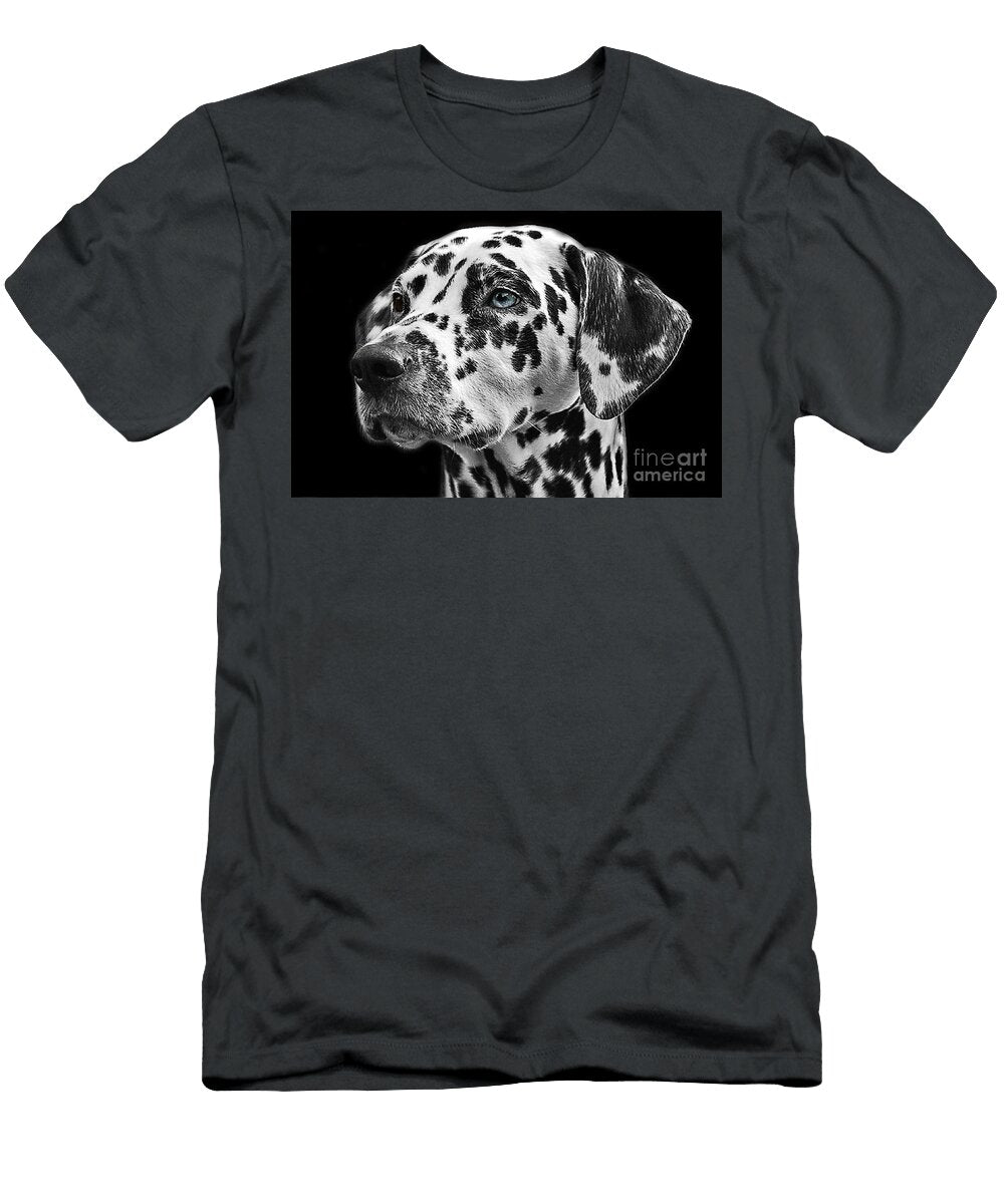 Dalmatian Dog Animal Head Pet Photography Dog Portrait Pictures Mounir Khalfouf T-Shirt